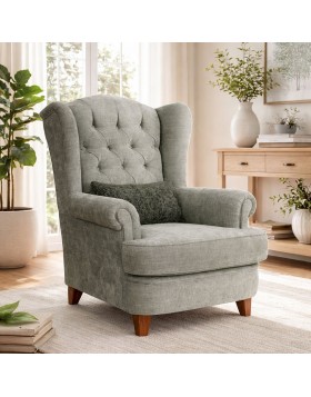 Μπερζέρα καπιτονέ ελληνικής κατασκευής 