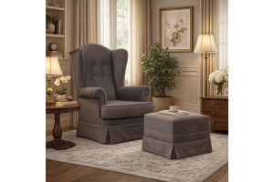 Μπερζέρα με ποδιά ελληνικής κατασκευής 80x90x113Υ