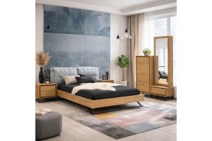 Σετ κρεβατοκάμαρας Απόλλων ελληνικής κατασκευής Δρυς Rustic