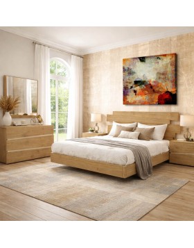 Σετ κρεβατοκάμαρας Θέτις ελληνικής κατασκευής Δρυς Rustic