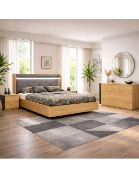 Σετ κρεβατοκάμαρας Αφροδίτη ελληνικής κατασκευής Δρυς Rustic