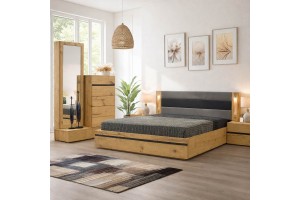 Σετ κρεβατοκάμαρας Φοίνιξ ΙΙ ελληνικής κατασκευής Δρυς Rustic