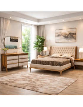 Σετ κρεβατοκάμαρας Thalia ελληνικής κατασκευής ξύλο Καρυδιάς