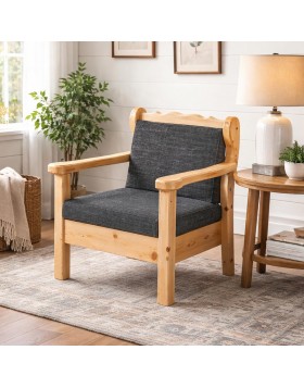 Πολυθρόνα από Σουηδικό μασίφ ξύλο Ελληνικής κατασκευής