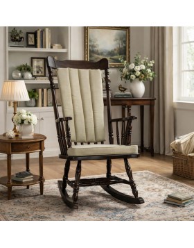 Παραδοσιακή κουνιστή πολυθρόνα Ελληνικής κατασκευής μασίφ οξιά