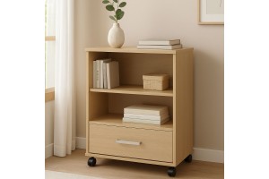 Έπιπλο τηλεοράσεως τροχήλατο με 1 συρτάρι και 1 ραφάκι κινούμενο Ελληνικής κατασκευής Υ74 x Π60 x Β40 cm