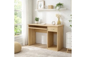 Γραφείο από μελαμίνη με 1 συρτάρι δεξιά ή αριστερά & 1 συρτάρι πληκτρολογίου