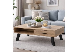 Τραπεζάκι Σαλονιού ελληνικής κατασκευής μελαμίνη Μ119xΠ66.5xΥ41εκ