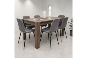 Τραπέζι Τραπεζαρίας μελαμίνη Επεκτεινόμενο 150(+30)x90x78εκ.