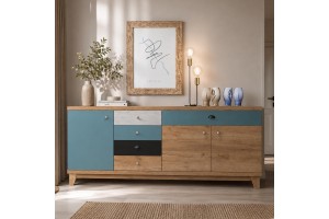 Μπουφές Boho ελληνικής κατασκευής 200x45Bx85Y 