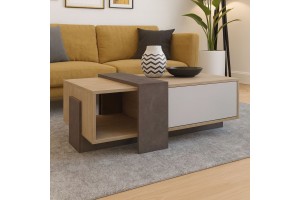 Τραπεζάκι σαλονιού από τεχνητό καπλαμά 120x70 ελληνικής κατασκευής