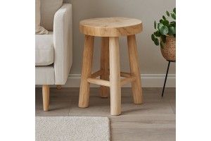 Κομοδίνο-σκαμπό από μασίφ ξύλο 30Χ45 