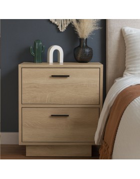 Κομοδίνο με 2 συρτάρια Sugar 50x36x55εκ. ελληνικής κατασκευής