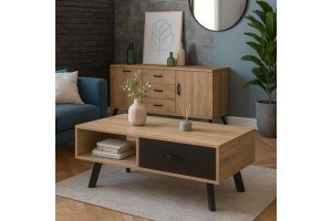 Τραπεζάκι Σαλονιού Ken με  2 συρτάρια ελληνικής κατασκευής