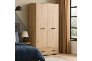 Ντουλάπα ελληνικής κατασκευής με 1 συρτάρι 80x50x180