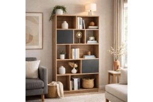 Βιβλιοθήκη-Ραφιέρα ελληνικής κατασκευής  180Υx80Μx33Β