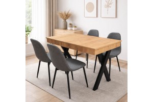 Τραπέζι κουζίνας επεκτεινόμενο 120+30x70Βx80Υεκ ελληνικής κατασκευής