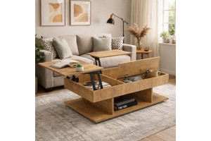 Τραπεζάκι σαλονιού με 2 σερβιτόρους 115Mx60Bx41Y