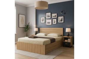 Κρεβάτι ξύλινο Adam από μελαμίνη υψηλής ποιότητας ελληνικής κατασκευής 
