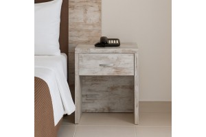 Κομοδίνο Σαντορίνη με 1 συρτάρι ελληνικής κατασκευής 45X40Βx45Υ