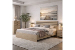 Κρεβάτι ξύλινο Logan ελληνικής κατασκευής 