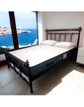 Μεταλλικό κρεβάτι Queen μαζί με στρώμα Serenity 27εκ