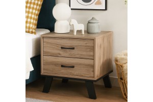 κομοδίνο Oliver  με μεταλλική βάση ελληνικής κατασκευής 54x44.5x54.5cm