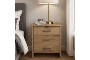 Κομοδίνο με 3 συρτάρια ελληνικής κατασκευής 53Υx36Βx48cm