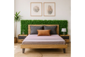 Ξύλινο κρεβάτι απο μελαμίνη Luna ελληνικής κατασκευής 160x200