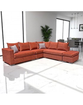 Καναπές γωνία Lotus 280x260 ελληνικής κατασκευής