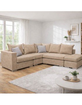 Καναπές γωνία Lotus 280x260 ελληνικής κατασκευής