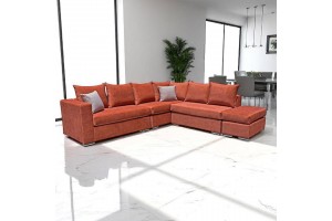 Καναπές γωνία Lotus 280x260 ελληνικής κατασκευής