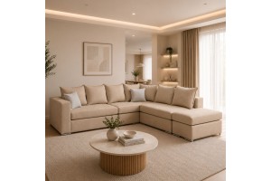 Καναπές γωνία Lotus 280x260 ελληνικής κατασκευής