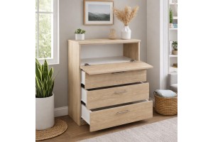 Συρταριέρα Ελληνικής κατασκευής με 3 συρτάρια και 1 ντουλάπι  90 Πλάτος x 44 Βάθος x 90 Ύψος