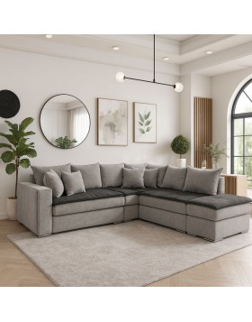Καναπές γωνία Lilian 280x270x100 cm ελληνικής κατασκευής 