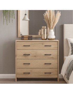 Συρταριέρα Jeremy από μελαμίνη ελληνικής κατασκευής 86x40x78Υ