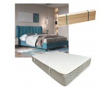 Κρεβάτι υφασμάτινο Lucy με στρώμα 24εκ και τάβλες 160x200