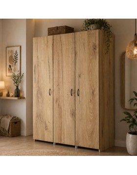 Ντουλάπα ελληνικής κατασκευής 3φυλλη 120x50x180Υ