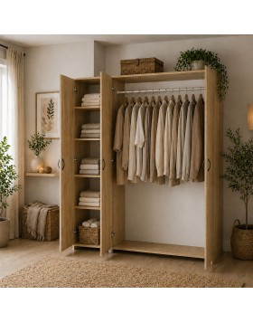 Ντουλάπα ελληνικής κατασκευής 3φυλλη 120x50x180Υ