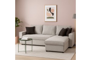 Καναπές γωνία-κρεβάτι με αποθηκευτικο ελληνικής κατασκευής 230x160x90