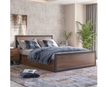 Κρεβάτι Robert ξύλινο με σιδερένιές λεπτομέρειες 160x200