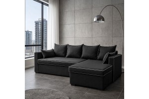 Καναπές γωνία κρεβάτι Emily 265x180x90cm ελληνικής κατασκευής
