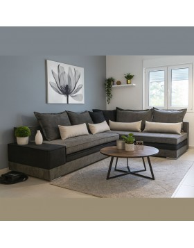 Καναπές γωνία Ariadne 290x240x100cm ελληνικής κατασκευής