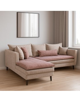 Καναπές γωνία Evelina 270x180x85cm Ελληνικής κατασκευής 