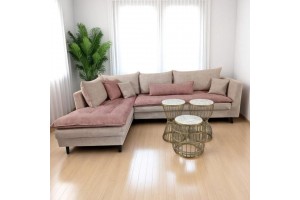 Καναπές γωνία Evelina 270x180x85cm Ελληνικής κατασκευής 