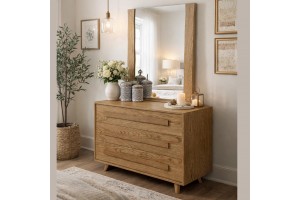 Συρταριέρα ελληνικής κατασκευής Charles δρυς Mdf 120x45