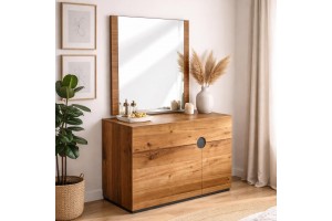 Συρταριέρα ελληνικής κατασκευής Harrison δρυς Mdf 120x45