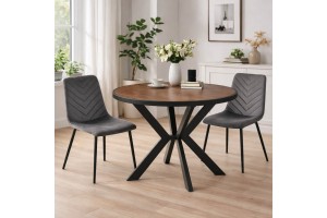 Τραπεζαρία Ροτόντα Ελληνικής Κατασκευή με μεταλλική βάση Φ120xH77cm