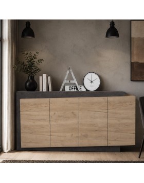 Μπουφές Reishi από τεχνητό καπλαμά κατασκευής 200x45Βx85Υcm 