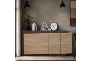Μπουφές Reishi από τεχνητό καπλαμά κατασκευής 200x45Βx85Υcm 